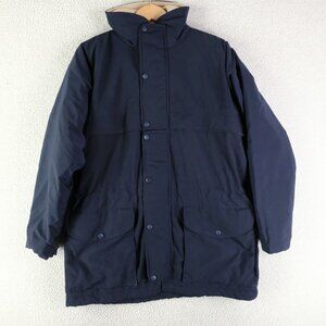 Dorlon Parka Mens Small Navy Blue Jacket Fleece Lined Outdoor New Zealand